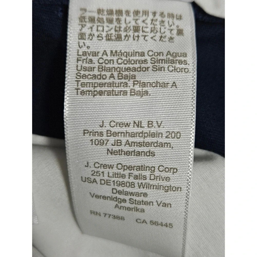 J.Crew Flex Straight Chino Pants Mens 38x32 Navy Blue Stretch Twill H3186 NEW